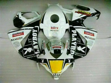 Abs Carenagem Moto CBR 1000RR 08-11 - Branco Preto Playboy