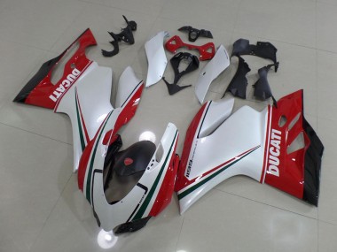 Abs Carenagem Moto Ducati 1199 11-14 - Branco Vermelho