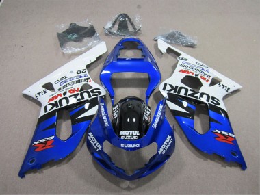 Abs Carenagem Moto GSXR 600 K1 K2 K3 01-03 - Azul Branco Motul