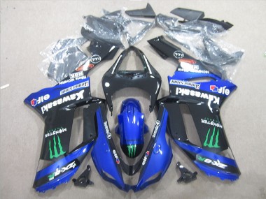 Abs Kit Carenagem & Plásticos Moto ZX6R 07-08 - Preto Azul Verde Monster