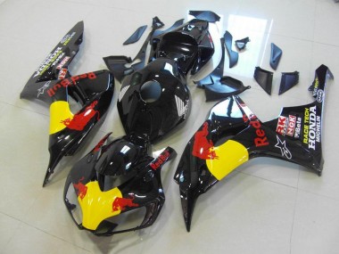 Abs Kits Carenagem Moto CBR 1000RR 06-07 - Preto Red Bull