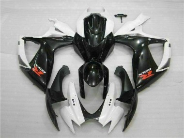 Abs Kits Carenagem Moto GSXR 600 / 750 K6 06-07 - Branco Preto