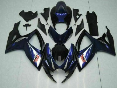 Abs Kits Carenagem Moto GSXR 600 / 750 K6 06-07 - Preto Azul