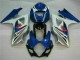 Abs Kits Completos Carenagem Moto GSXR 1000 K7 07-08 - Azul Branco