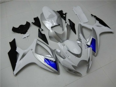 Abs Kits Completos Carenagem Moto GSXR 600 / 750 K6 06-07 - Branco Azul