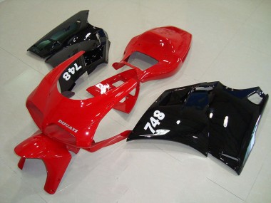 Abs Moto Plástico Ducati 748 916 996 996S 93-05 - Vermelho Preto