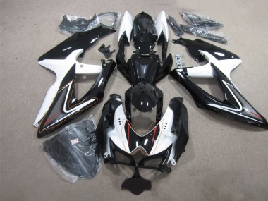 Abs Moto Plásticos GSXR 600 K8 08-10 - Preto Branco