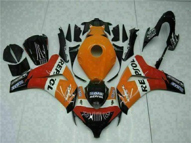 Abs Motocicleta Plástico CBR 1000RR 08-11 - Laranja Repsol