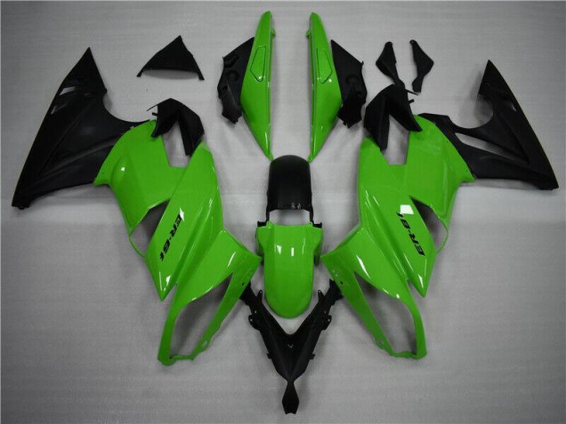 Abs Motocicleta Plásticos ZX10R 08-10 - Verde Preto