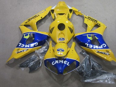 Carenagem Moto CBR 1000RR 06-07 - Amarelo Azul Camelo