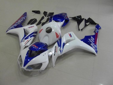 Carenagem Moto CBR 1000RR 06-07 - Branco Pérola Azul