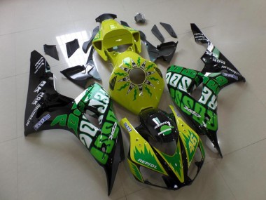 Carenagem Moto CBR 1000RR 06-07 - Verde Amarelo Rossi