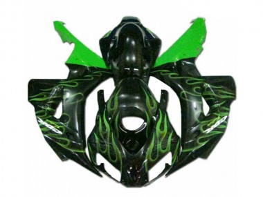 Carenagem Moto CBR 1000RR 06-07 - Verde Chama Preto