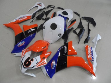 Carenagem Moto CBR 1000RR 12-16 - Laranja Branco TT Legend