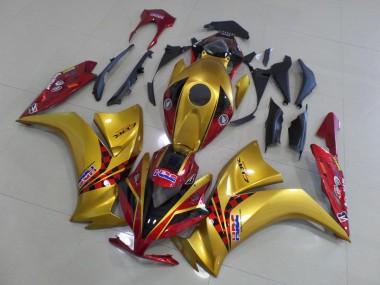 Carenagem Moto CBR 1000RR 12-16 - Ouro & Vermelho Escuro