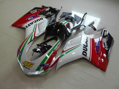 Carenagem Moto Ducati 1098 07-14 - Branco Vermelho 46