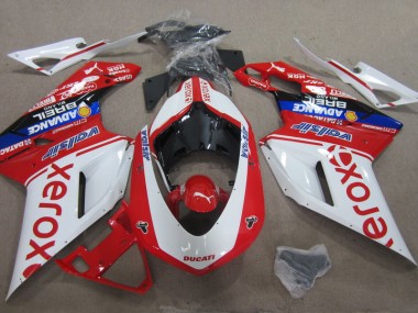 Carenagem Moto Ducati 1098 07-14 - Branco Vermelho Xerox