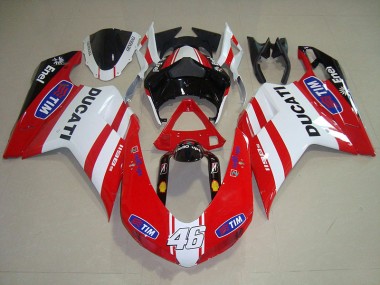 Carenagem Moto Ducati 1098 07-14 - Vermelho Branco Tim 46