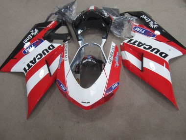 Carenagem Moto Ducati 1098 848 07-14 - Vermelho Branco Generali Tim