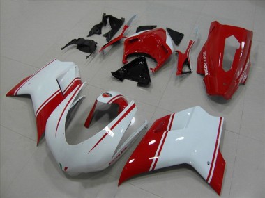 Carenagem Moto Ducati 749 749R 749S - Branco & Vermelho Corrida Version