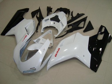 Carenagem Moto Ducati 848 1098 1198 07-14 - Branco Pérola Preto