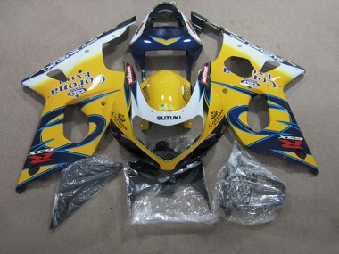 Carenagem Moto GSXR 1000 K1 00-02 - Amarelo Azul Corona Extra