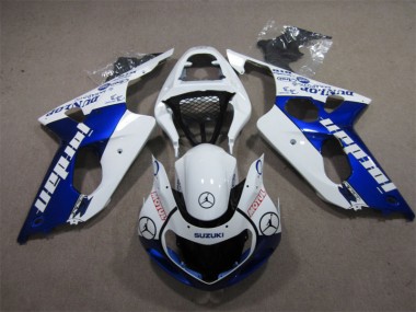 Carenagem Moto GSXR 1000 K1 00-02 - Azul Branco Jordan Motul
