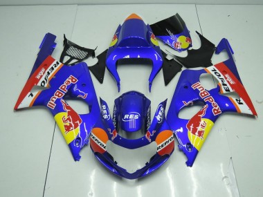 Carenagem Moto GSXR 1000 K1 00-02 - Azul Red Bull