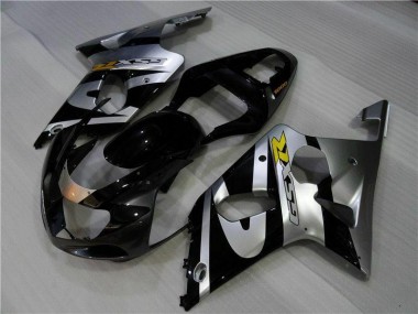 Carenagem Moto GSXR 1000 K1 00-02 - Prata Preto