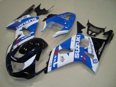 Carenagem Moto GSXR 1000 K1 00-02 - Preto Azul Branco
