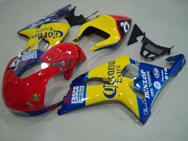 Carenagem Moto GSXR 1000 K1 00-02 - Vermelho Amarelo Azul Corona Corrida
