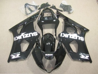 Carenagem Moto GSXR 1000 K3 03-04 - Preto Branco Decalque