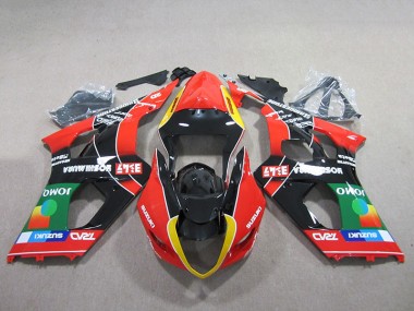 Carenagem Moto GSXR 1000 K3 03-04 - Vermelho Verde Preto