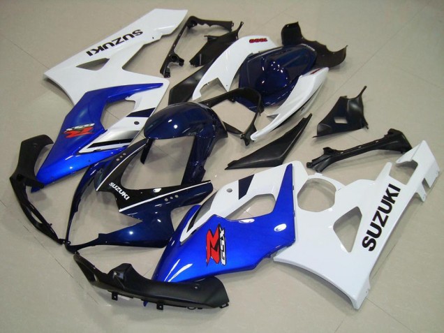 Carenagem Moto GSXR 1000 K5 05-06 - Azul Branco Preto