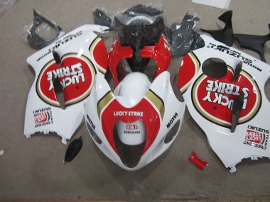 Carenagem Moto GSXR 1300 Hayabusa 96-07 - Branco Lucky Strike Motul