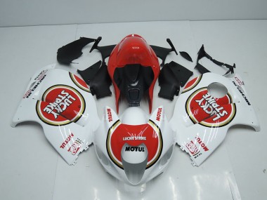 Carenagem Moto GSXR 1300 Hayabusa 96-07 - Branco Vermelho Lucky Strike Motul