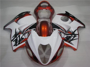 Carenagem Moto GSXR 1300 Hayabusa 96-07 - Laranja Branco Preto