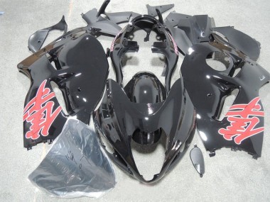 Carenagem Moto GSXR 1300 Hayabusa 96-07 - Preto Vermelho Decalque