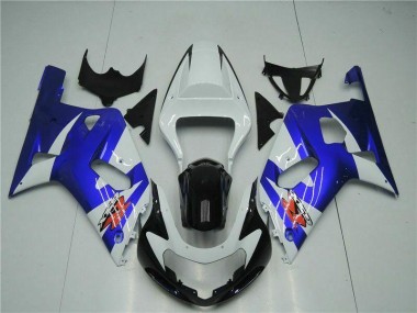 Carenagem Moto GSXR 600 / 750 K1 K2 K3 01-03 - Branco Azul