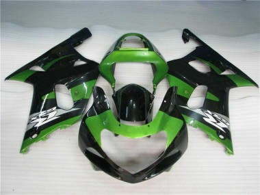 Carenagem Moto GSXR 600 / 750 K1 K2 K3 01-03 - Verde Preto