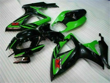 Carenagem Moto GSXR 600 / 750 K6 06-07 - Preto Verde