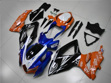 Carenagem Moto GSXR 600 / 750 K8 08-10 - Azul Laranja