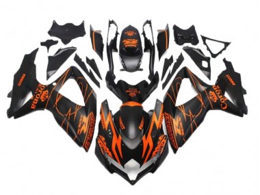 Carenagem Moto GSXR 600 / 750 K8 08-10 - Preto Laranja