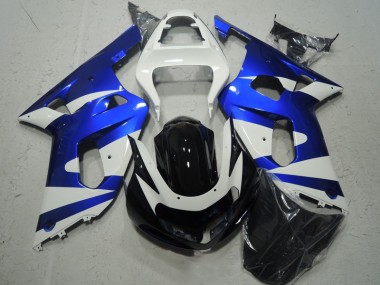 Carenagem Moto GSXR 600 K1 K2 K3 01-03 - Branco Azul