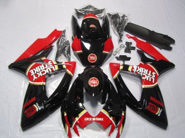 Carenagem Moto GSXR 600 K6 06-07 - Preto Vermelho Lucky Strike Motul