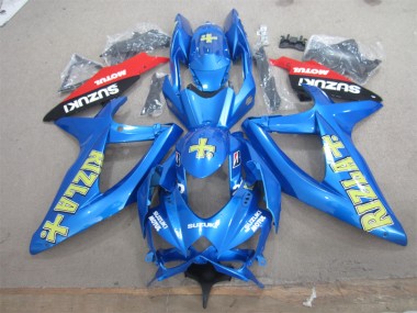 Carenagem Moto GSXR 600 K8 08-10 - Azul Amarelo Rizla Branco Motul