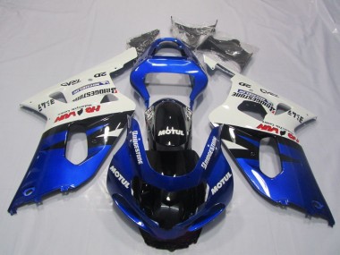 Carenagem Moto & Plástico Moto GSXR 600 K1 K2 K3 01-03 - Azul Branco Motul