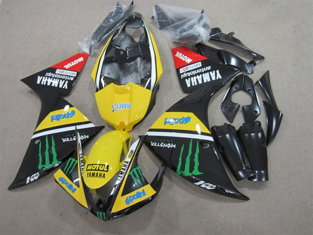Carenagem Moto R1 09-11 - Preto Amarelo Motul Monster