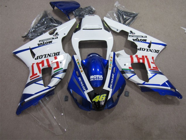 Carenagem Moto R1 98-99 - Azul Branco Motul Dunlop 46