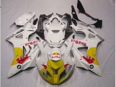 Carenagem Moto S1000RR 09-14 - Amarelo Branco RedBull